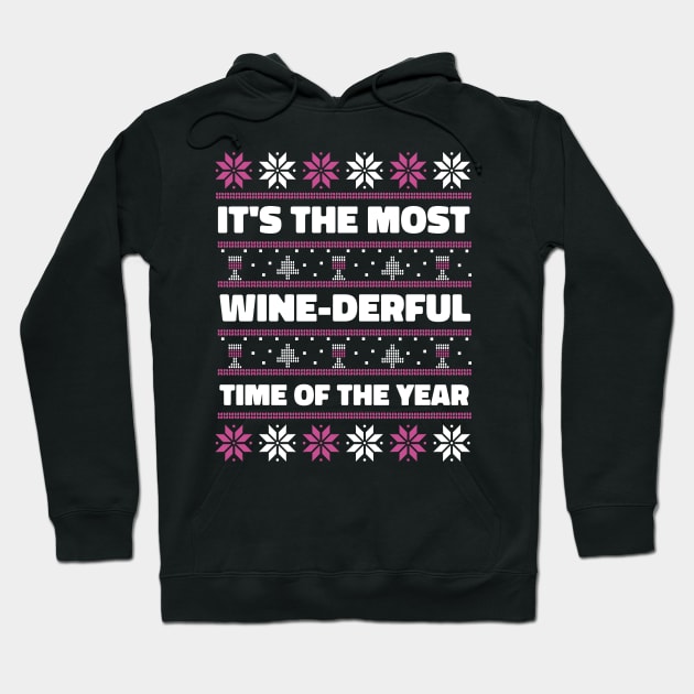 Wine Ugly Christmas Hoodie by mikevdv2001